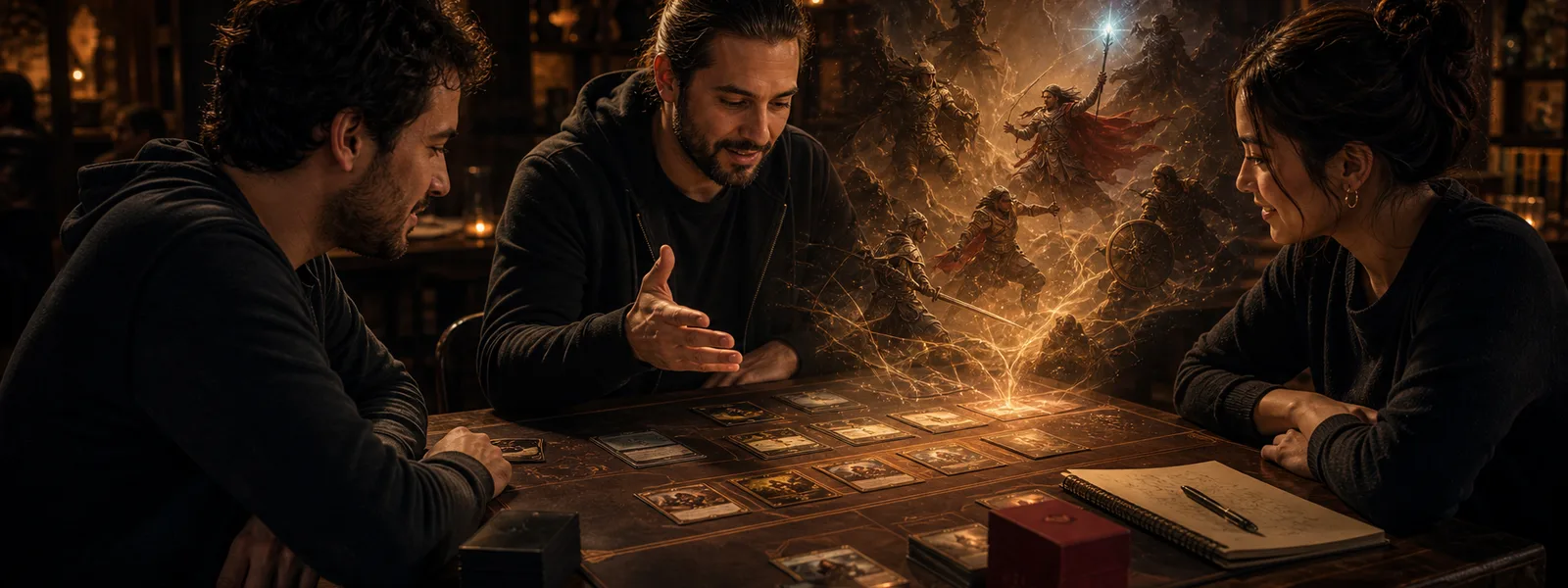 Mesa de onboarding para nuevos jugadores de Flesh and Blood